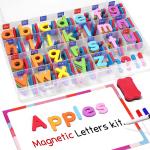 Classroom Magnetic Letters Kit 208 Pieces Double Sided Magnet Sheets Foam Alphabet  For Preschoolers Spel for sale