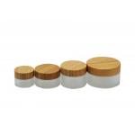 Natural Bamboo Cream 30g Luxury Glass Cosmetic Jars for sale