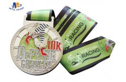 China Matt Silver Plating Metal Award Medals With Smooth Or Sandblasted Back supplier
