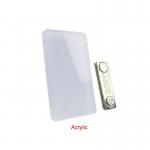 Blank Rectangle Sublimation Acrylic Badge Custom Sublimation Photo Printing Fridge Magnet For Fridge Decoration Sticker for sale