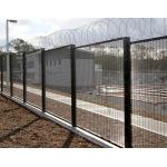 2.2m Height Anti Climb Security Fencing 358 Pvc Coated Green Color With H Type Post for sale