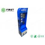 CMYK Printing Cardboard Paper POP Display Stand With Plastic Hooks For Phone Accessories for sale