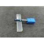 Blue Coated Tungsten Carbide End Mill , Carbide Milling Cutter For Machine Cutting for sale