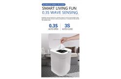 China Voice Control Smart Trash Can 17L Intelligent Sensor Trash Can Rectangular supplier