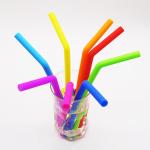 LFGB Eco Reusable Customized Silicone Collapsible Straws for sale