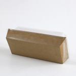 Natural Kraft Paper Bread box with transparent lid Retangle box