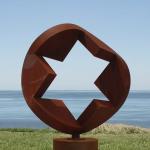 China Custom Outdoor Weathering Steel Geometric Star Sculpture by Professional Sculpture Manufacturer manufacturer