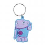 Custom Logo Promotional Gifts Front Single-side 3D Soft Touch PVC Non-Toxic Rubber Keychain for sale