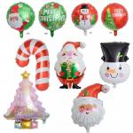 Party Decoration Christmas Tree Foil Cane Balloon with Snowman Walking Stick Design for sale