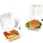 Biodegradable Hamburger Box Customized Fast Food Delivery Packaging Sugarcane Box