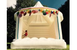 China Custom Made Carpa Hinchable Inflatable Party Tent White Bouncy Castle For Wedding supplier