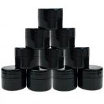 China 500ml Black Plastic Screw Cap Jars For Food Cosmetic Cream manufacturer