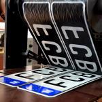China Embossed Yellow Reflective Sheeting Black Border Car Number Plate manufacturer
