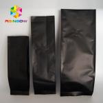 Custom Printed 250g Matte Black Sealed Side Gusset Pouch With Zipper Valve for sale