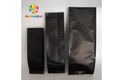 China Custom Printed 250g Matte Black Sealed Side Gusset Pouch With Zipper Valve supplier