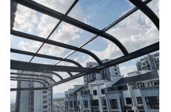 China Durable White Aluminium Support Polycarbonate Roofing Canopy With High Impact Resistance supplier