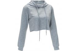 China Crop Top Anti Pilling Oversized Off The Shoulder Sweatshirt supplier
