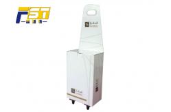China Custom Design Cardboard Trolley Box , Movable Convenient Cardboard Trolley With Wheels supplier