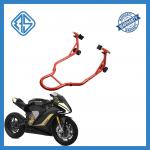 Red Motorcycle Frame Stand Lift 2 Inch Wheel Steel Tube for sale
