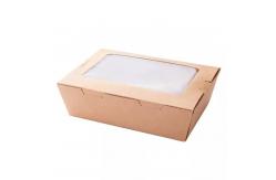 China Square Custom Paper Box Printed Disposable Food Grade Salad Packaging With Window supplier