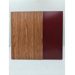 FR ACP Material Sheets with 0.3mm Aluminum Layer Wood Grain Texture for Furniture Surface for sale