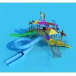 Medium Commercial Water Park Slides Fiberglass Water Playground Slides