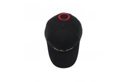 China All black flat embroidery Constructed Trucker Cap Cotton Sweatband supplier