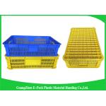 50.4L HDPE Plastic Food Crates / scratch proof stackable plastic storage bins