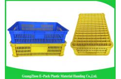 China 50.4L HDPE Plastic Food Crates / scratch proof stackable plastic storage bins supplier