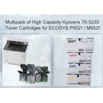 Kyocera TK-5230 BK/C/M/Y Toner Cartridge High Capacity Black and Colour Toner Multipack for sale