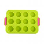High Temperature Resistant 12 Cavity Silicone Bread Mold for sale