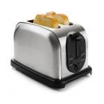 Customized 2 Slice Pop Up Brushed Steel Toaster Reheat Function