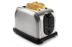 China Customized 2 Slice Pop Up Brushed Steel Toaster Reheat Function supplier