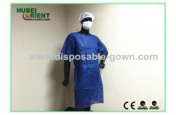 China Short Sleeve Disposable Isolation Gowns/Dark Blue single use patient gown supplier