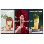 3.5mm Bezel 500nits Restaurant LCD Video Wall Menuboard Display Monitor Shopping Window Food Display Video wall Screen for sale