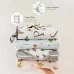 100% Cotton Nursery Throw Blanket Comfortable Multifunctional Blanket With Reversible Design