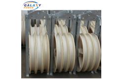 China Load 40KN 660x100mm Three Nylon Wheels Conductor Stringing Block supplier