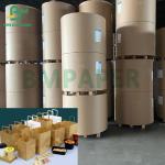 Recyclable 65 - 150 GSM Brown Extensible Carrie Bag Paper Roll for sale