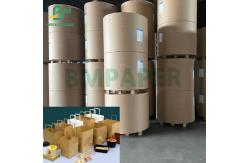 China Recyclable 65 - 150 GSM Brown Extensible Carrie Bag Paper Roll supplier