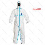 Disposable Coverall with Hood Protective Suit Factory Hospital Safety Clothing (White, 175/XL) for sale