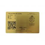 QR Code Metal Membership Card Brass Black Printing Brushed for sale