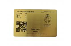 China QR Code Metal Membership Card Brass Black Printing Brushed supplier