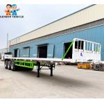 China 3 axles container flat bed semi trailer with twist locks for sale