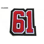 Sew On Chenille Number Patches 3.5 Tall Chenille Patches For Letterman Jackets for sale