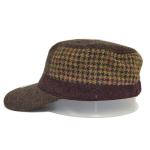 Hot sale wool Customized grid the side blank Flex fit Military Cadet Cap sports Hats Caps for sale