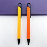 High Quality Soft Rubber Business Ballpoint Pen Simple Press Ball Pen With Clip