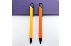 China High Quality Soft Rubber Business Ballpoint Pen Simple Press Ball Pen With Clip supplier