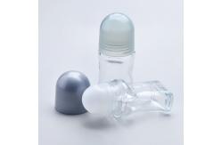 China Clear Amber Large Roller Ball Bottles Refillable Roll On Perfume Bottle supplier