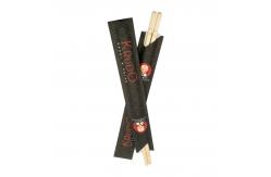 China Paper Wrapper Round Bamboo Chopsticks 20cm 23cm disposable wooden chopsticks supplier