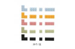 China Kid Safe Chewable Silicone Building Block Toy Set supplier